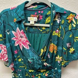 Anthropologie: Maeve silky floral dress